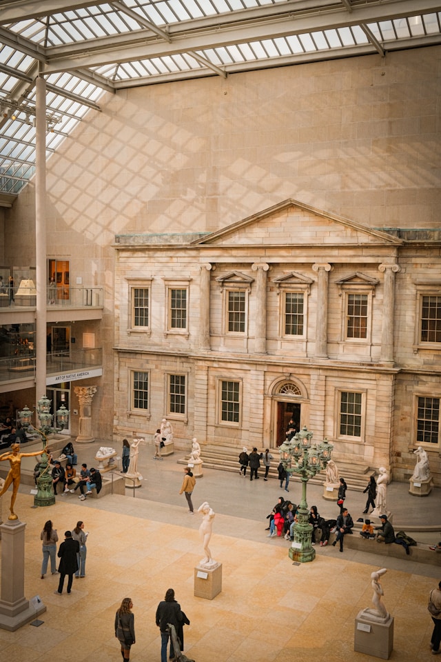 museum with sculptures
